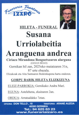 Susana Urriolabeitia Aranguena
