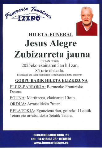 Jesus Alegre Zubizarreta
