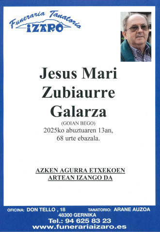 Jesus Mari Zubiaurre Galarza