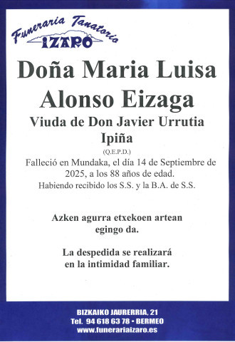 Maria Luisa Alonso Eizaga