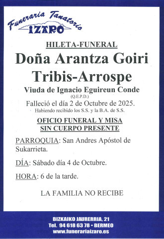 Arantza Goiri Tribis-Arrospe