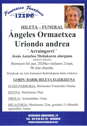 Angeles Ormaetxea Uriondo