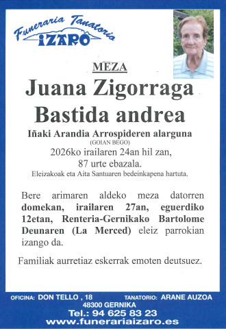 Juana Zigorraga Bastida