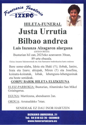 Justa Urrutia Bilbao