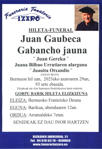 Juan Gaubeca Gabancho