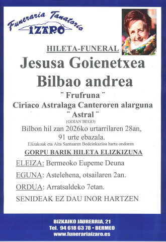 Jesusa Goienetxea Bilbao