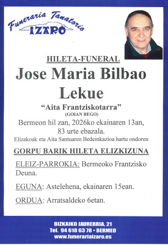 Jose Maria Bilbao Lekue