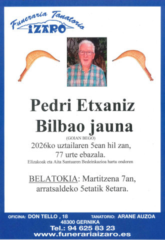 Pedri Etxaniz Bilbao