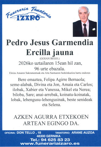 Pedro Jesus Garmendia Ercilla