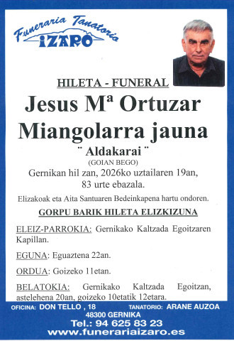 Jesus Maria Ortuzar Miangolarra